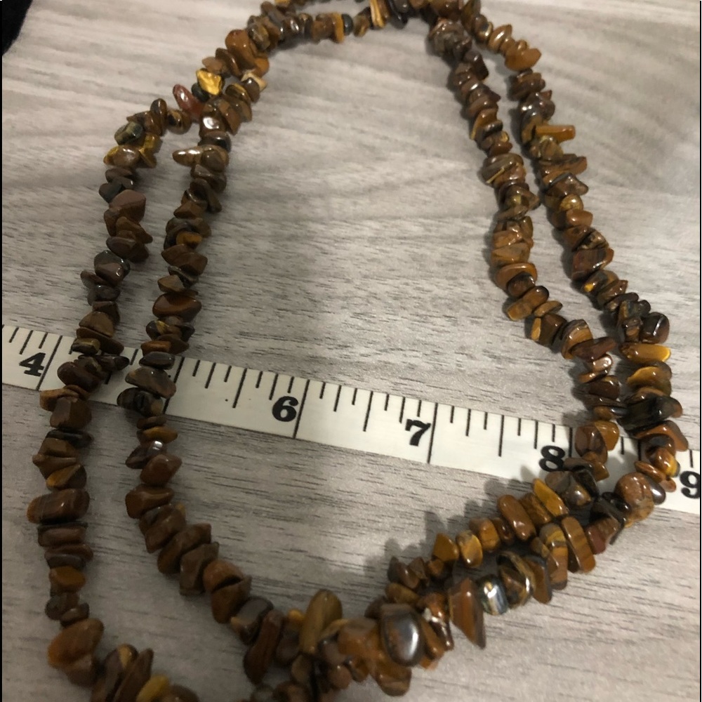 Tigers Eye Chipped Necklace